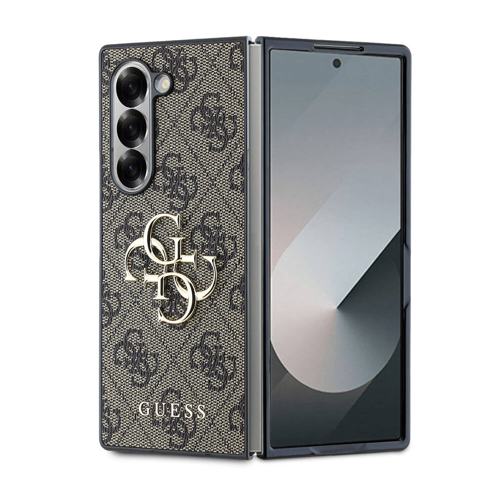 Guess Galaxy Z Fold 6 Orjinal Lisanslı Leather Metal Logo Telefon Kılıfı - 1