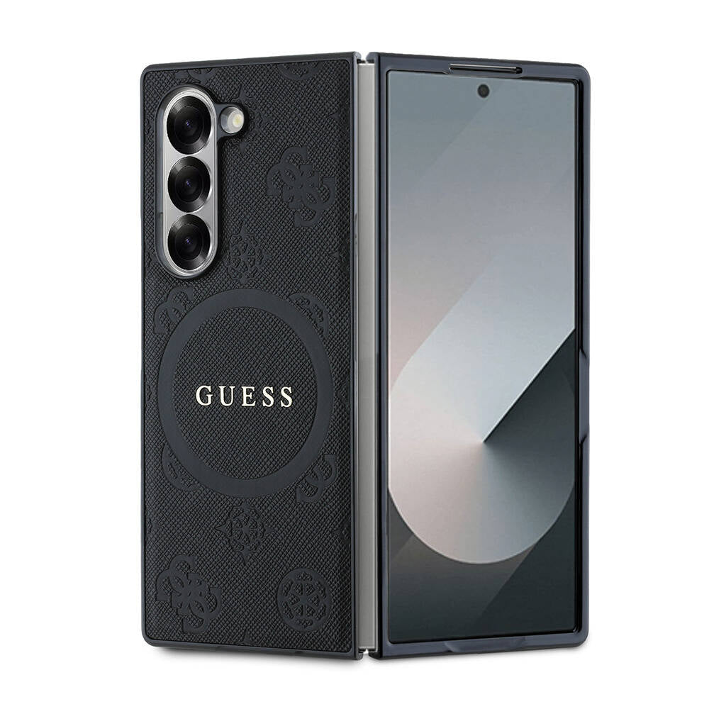 Guess Galaxy Z Fold 6 Orjinal Lisanslı Magsafe Şarj Özellikli Saffiano Metal Logo Telefon Kılıfı - 1