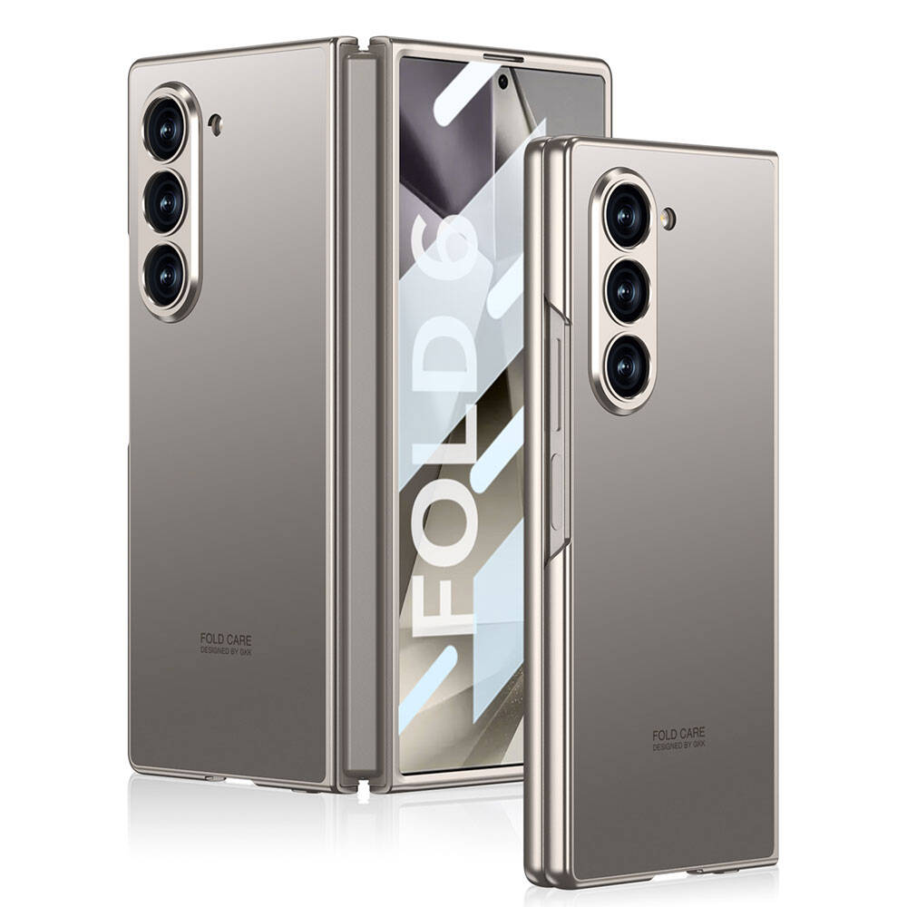 Cepax Galaxy Z Fold 6 Titanyum Metal Tasarımlı Kıpta Caz Kılıf