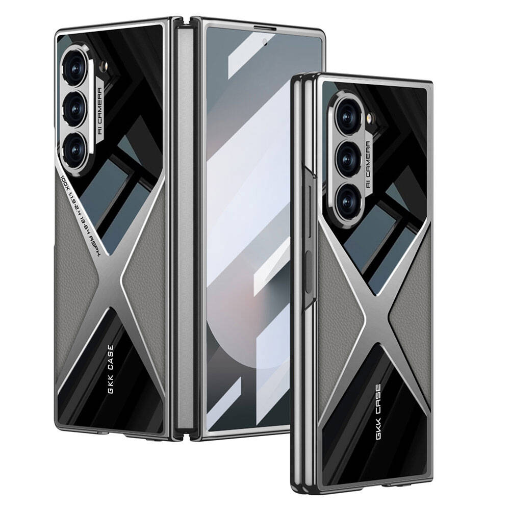 Cepax Galaxy Z Fold 6 Ultra İnce Kamera Korumalı PC + Deri Arka Yüzey X-Pro Kılıf