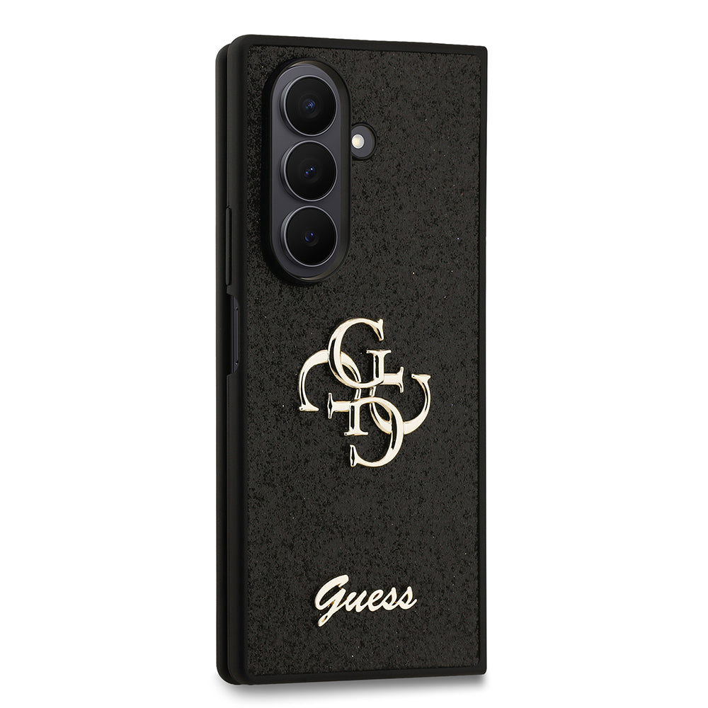 Guess Galaxy Z Fold 7 Orjinal Lisanslı 4G Büyük Metal Logolu Glitter Telefon Kılıfı