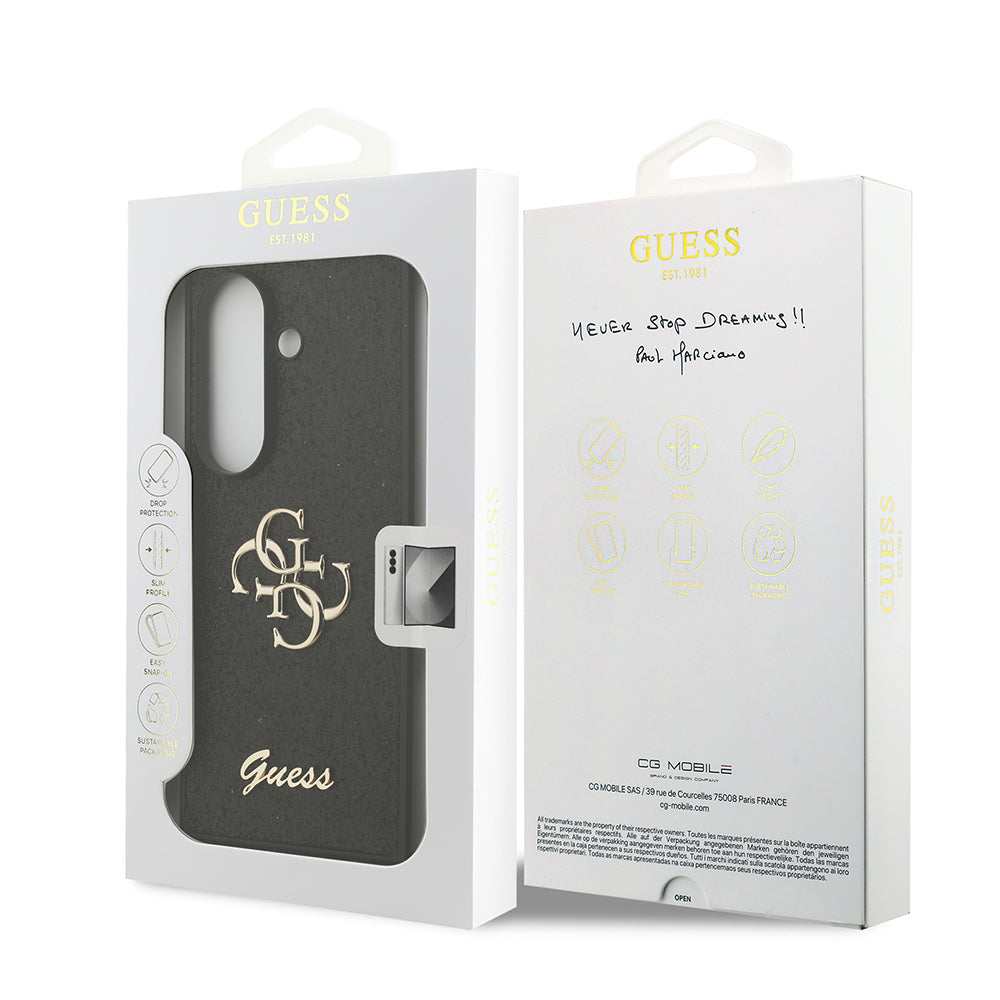 Guess Galaxy Z Fold 7 Orjinal Lisanslı 4G Büyük Metal Logolu Glitter Telefon Kılıfı
