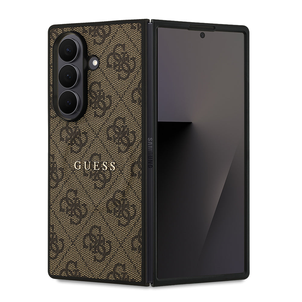Guess Galaxy Z Fold 7 Orjinal Lisanslı M-safe 4G Desen Yazı Logolu Telefon Kılıfı