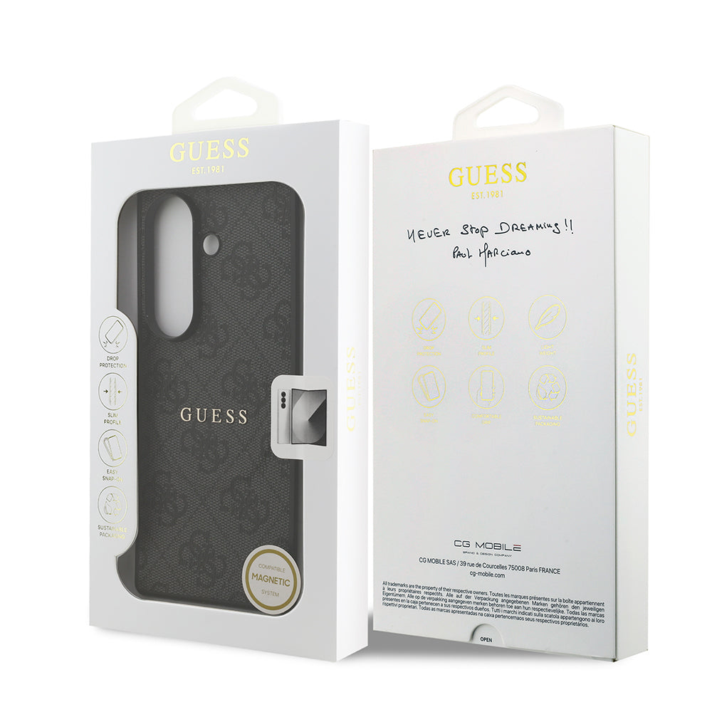 Guess Galaxy Z Fold 7 Orjinal Lisanslı M-safe 4G Desen Yazı Logolu Kılıf
