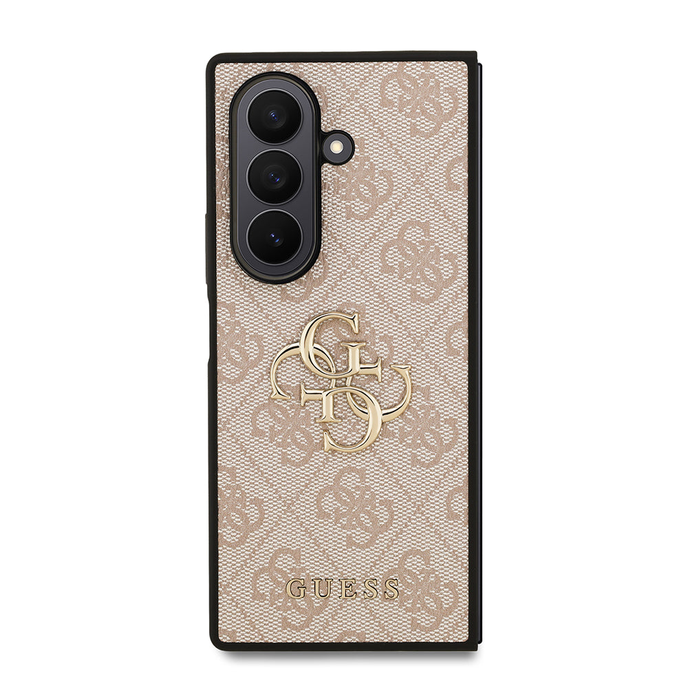 Guess Galaxy Z Fold 7 Orjinal Lisanslı PU Deri Büyük Metal Logo Dizaynlı Kılıf