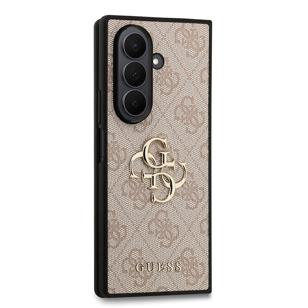 Guess Galaxy Z Fold 7 Orjinal Lisanslı PU Deri Büyük Metal Logo Dizaynlı Kılıf