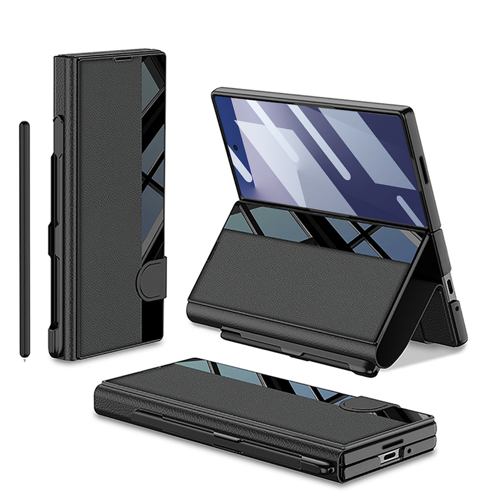 Cepax Galaxy Z Fold 7 Kamera Korumalı Kıpta Aynalı Kalem Bölmeli Fest Kılıf