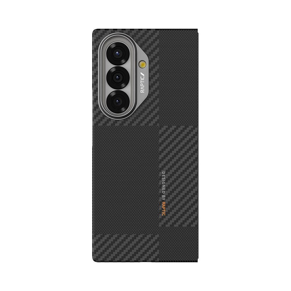Raptic Aramid Fiber Geotik Serisi Galaxy Z Fold 7 Magsafe 600D Metal Kamera Çerçeveli Telefon Kılıfı