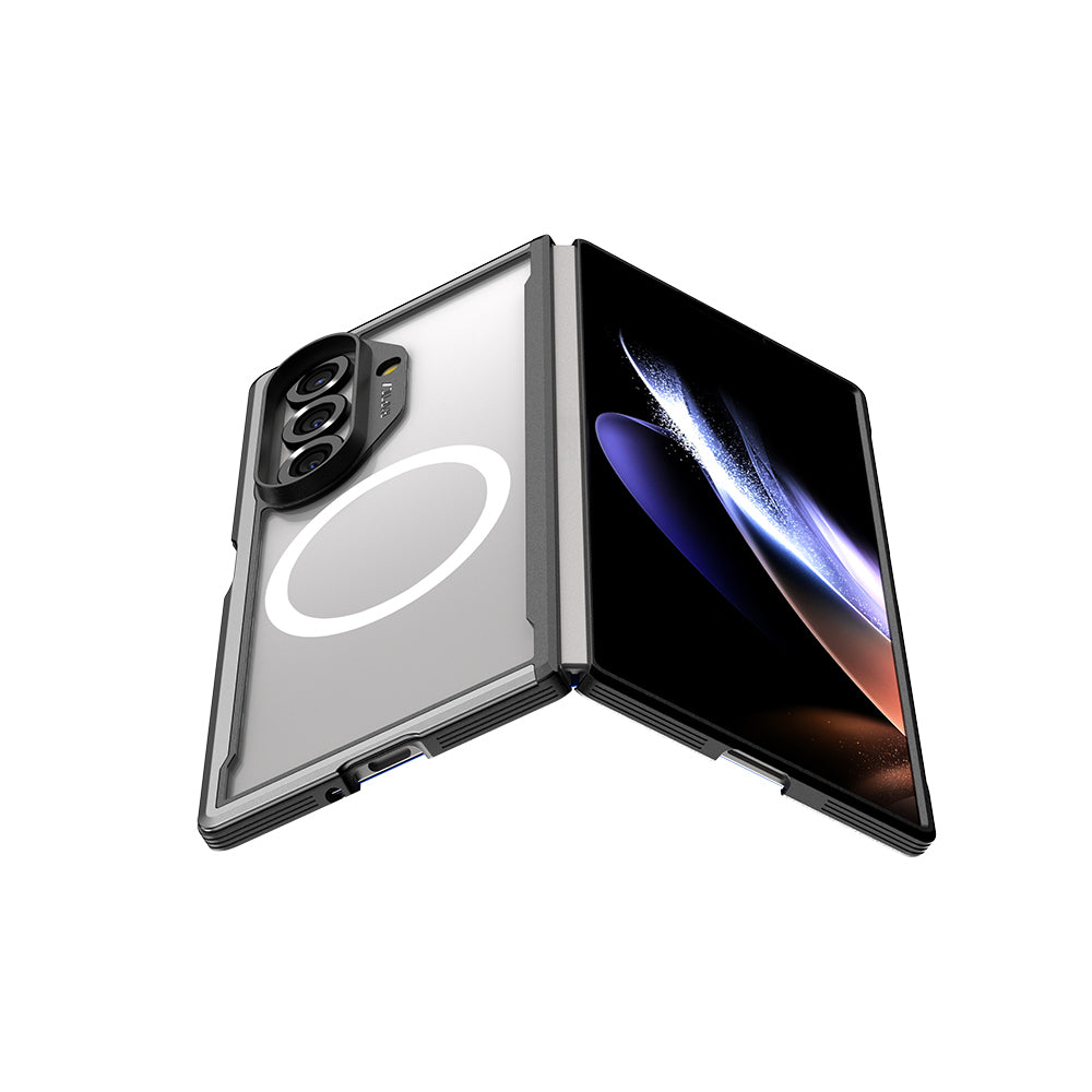 Raptic Shield Serisi Galaxy Z Fold 7 Magsafe Airbagli Şeffaf Telefon Kılıfı
