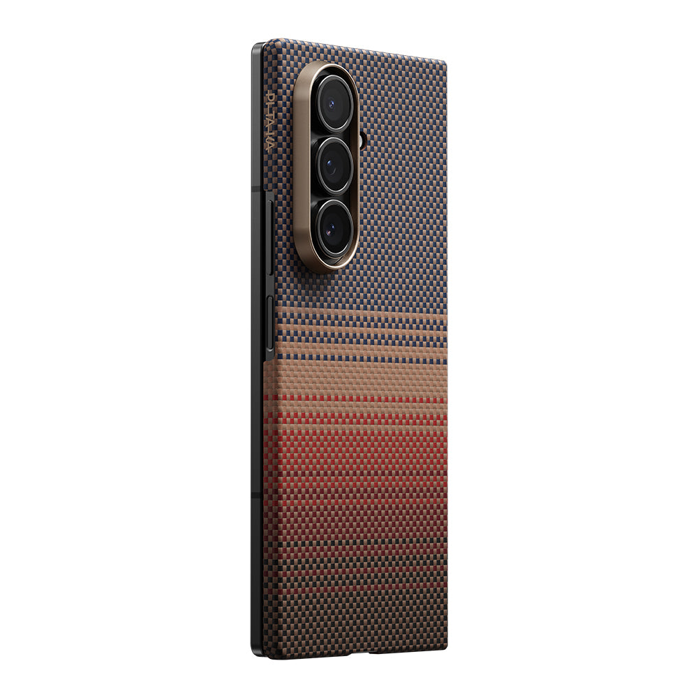 Pitaka Tactile Woven Sunset-Moonrise Serisi Galaxy Z Fold 7 M-safe Aramid Fiber Telefon Kılıfı