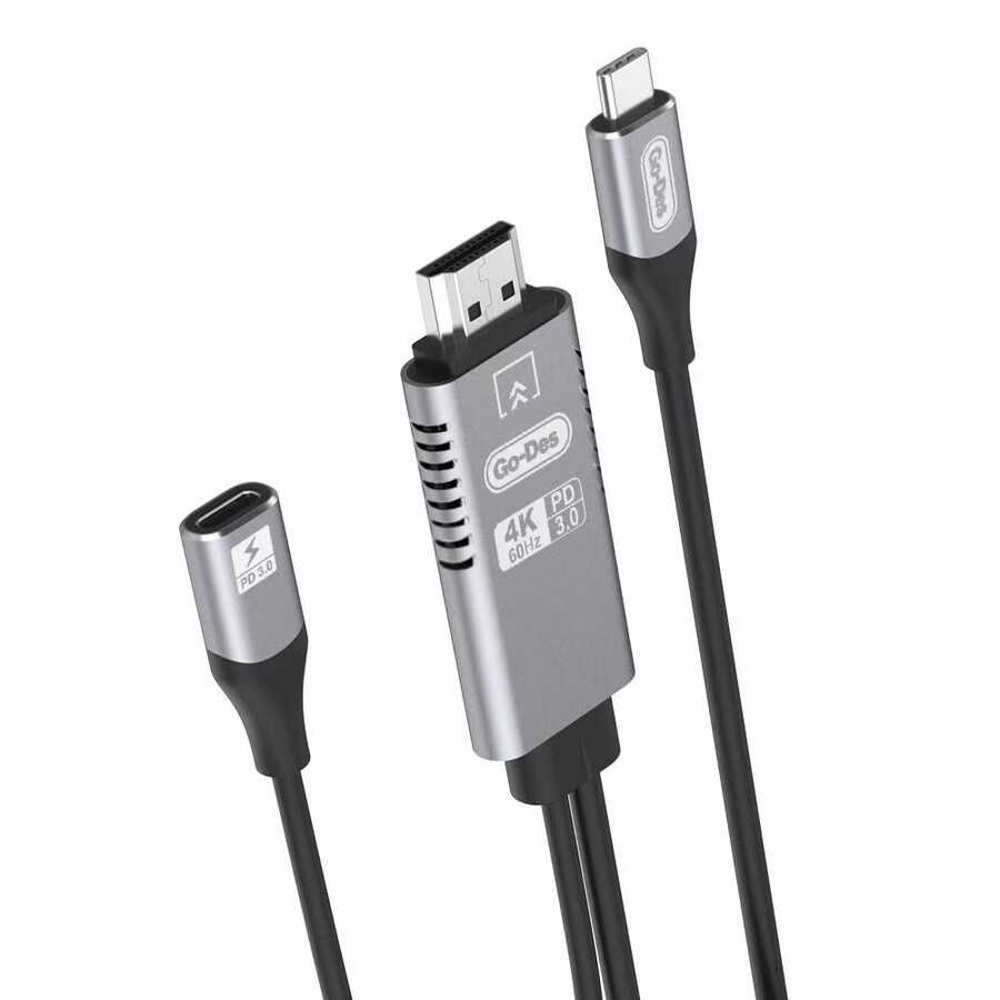 Go-Des GD-8770 Type-C To HDMI Kablo - 1