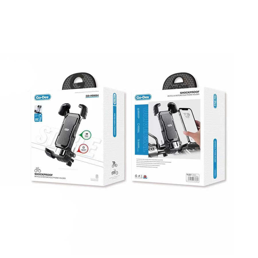 Go Des GD-HD694 Darbeye Dayanıklı Köşe Korumalı Bisiklet ve Motosiklet Tutucu - 2