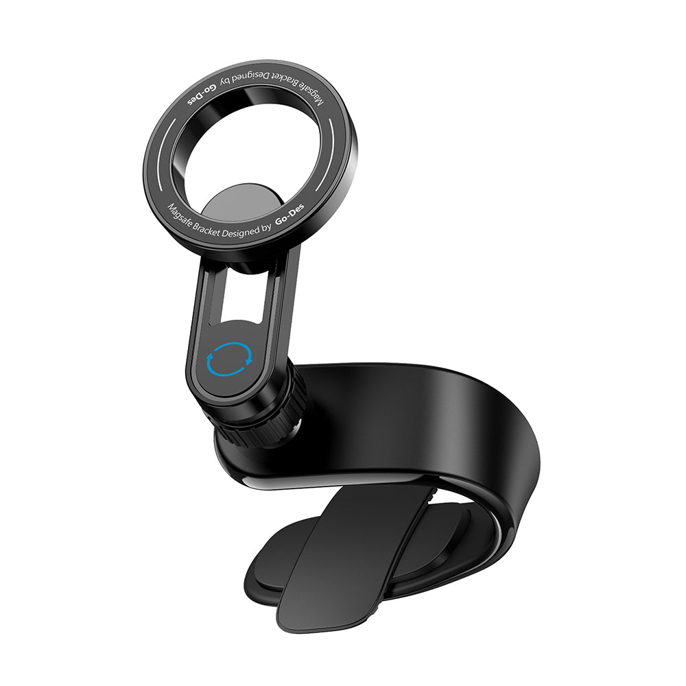 Go Des GD-HD986 Magnetik M-safe Uyumlu Bükülebilen Eğimi ve Düz Zemin Araç Telefon Tutucu