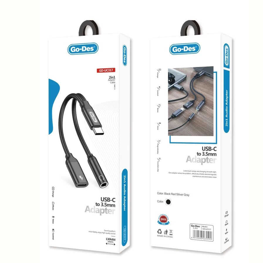 Go Des GD-UC317 Type-C To 3.5mm Adaptör - 2