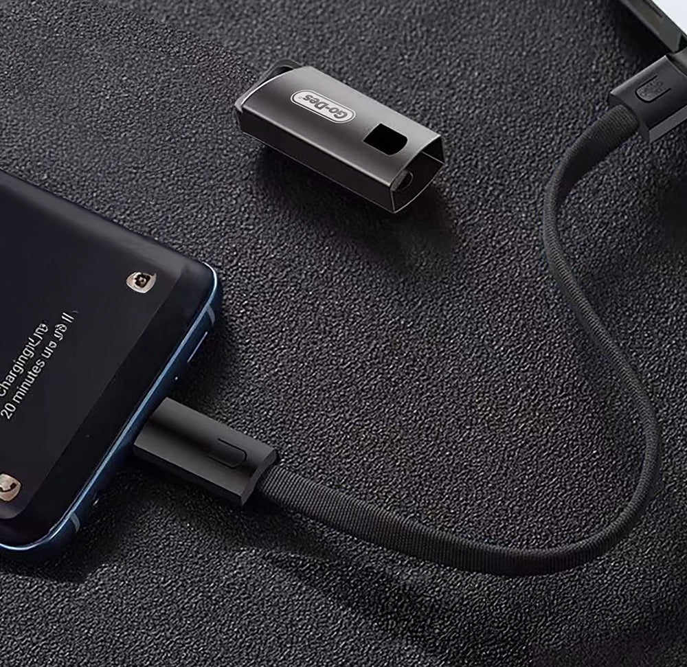 Go-Des GD-UC683 Type-C to Type-C 60W Hızlı Şarj Özellikli Anahtarlık Data ve Şarj Kablosu