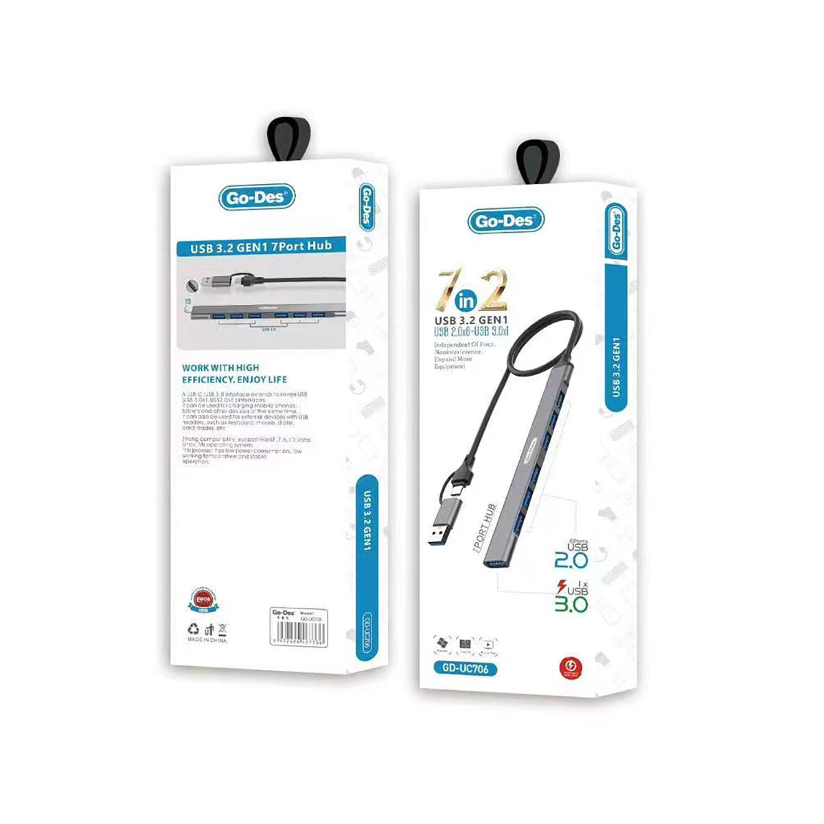 Go-Des GD-UC706 7 Usb Girişli Type-C Usb Hub