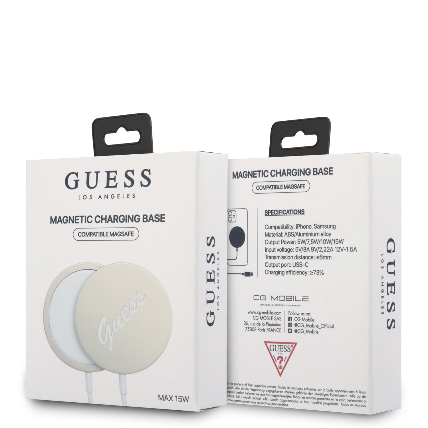 GUESS Logolu Type-C 15W M-safe Kablosuz Şarj Cihazı