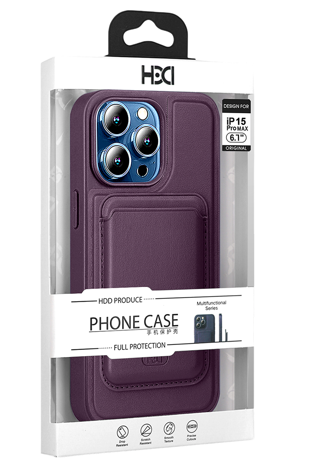 HDD Apple iPhone 15 HBC-009 Kartvizitli Maynetik Telefon Kılıfı