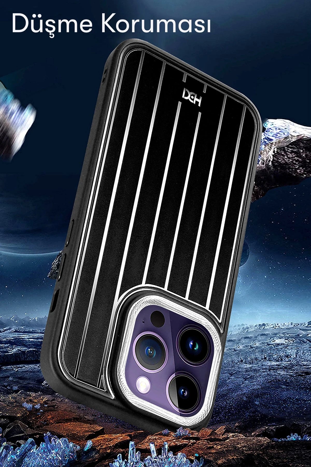 HDD iPhone 14 Pro Kılıf HBC-190 Kolaj Telefon Kılıfı