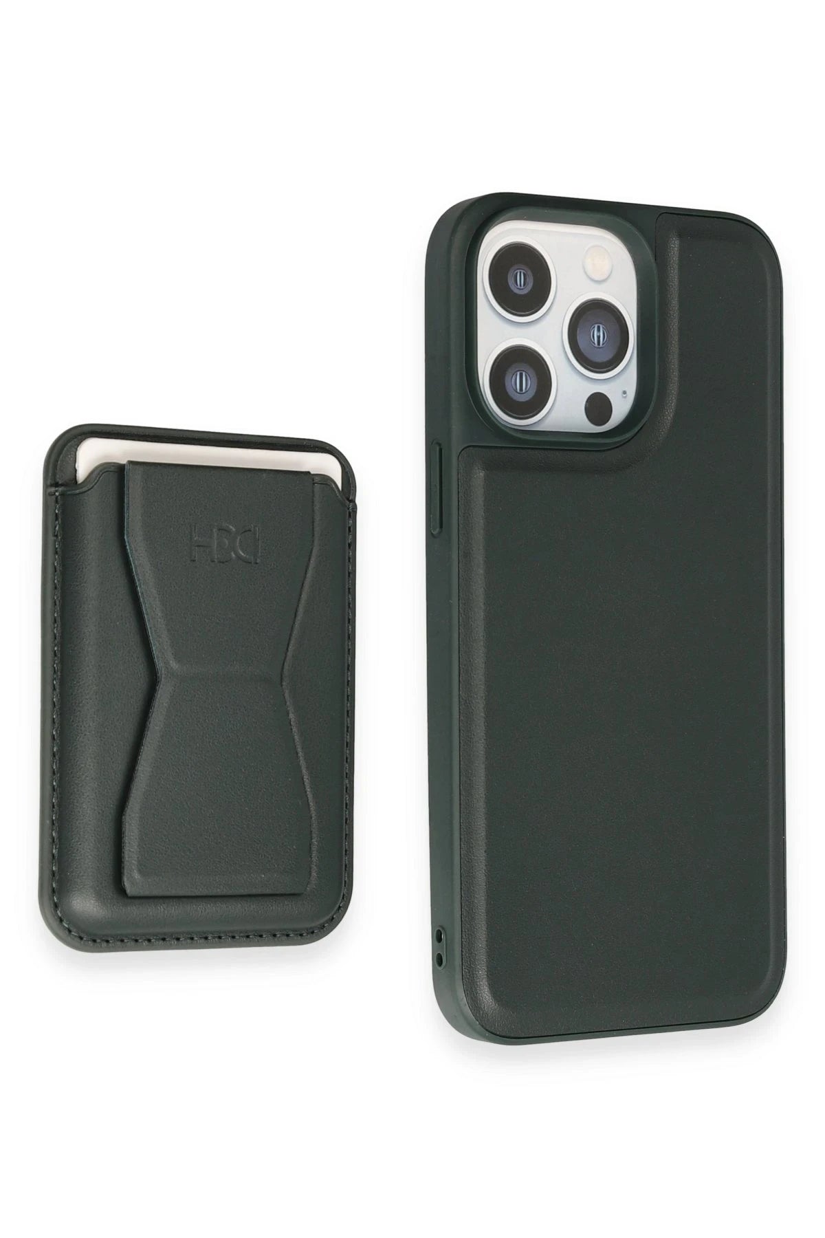 HDD iPhone 14 Pro Kılıf HD Deri Luxury Magnet Kartvizitli Telefon Kılıfı