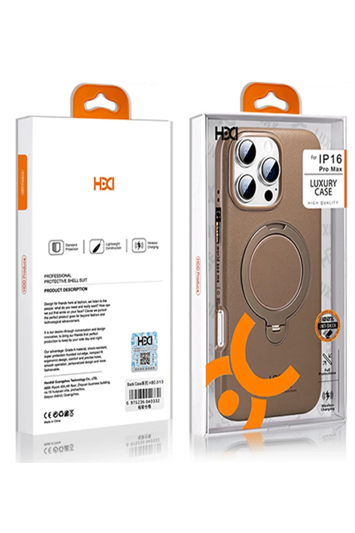 HDD iPhone 14 Pro Max Vapor Deri Magsafe Standlı Telefon Kılıfı