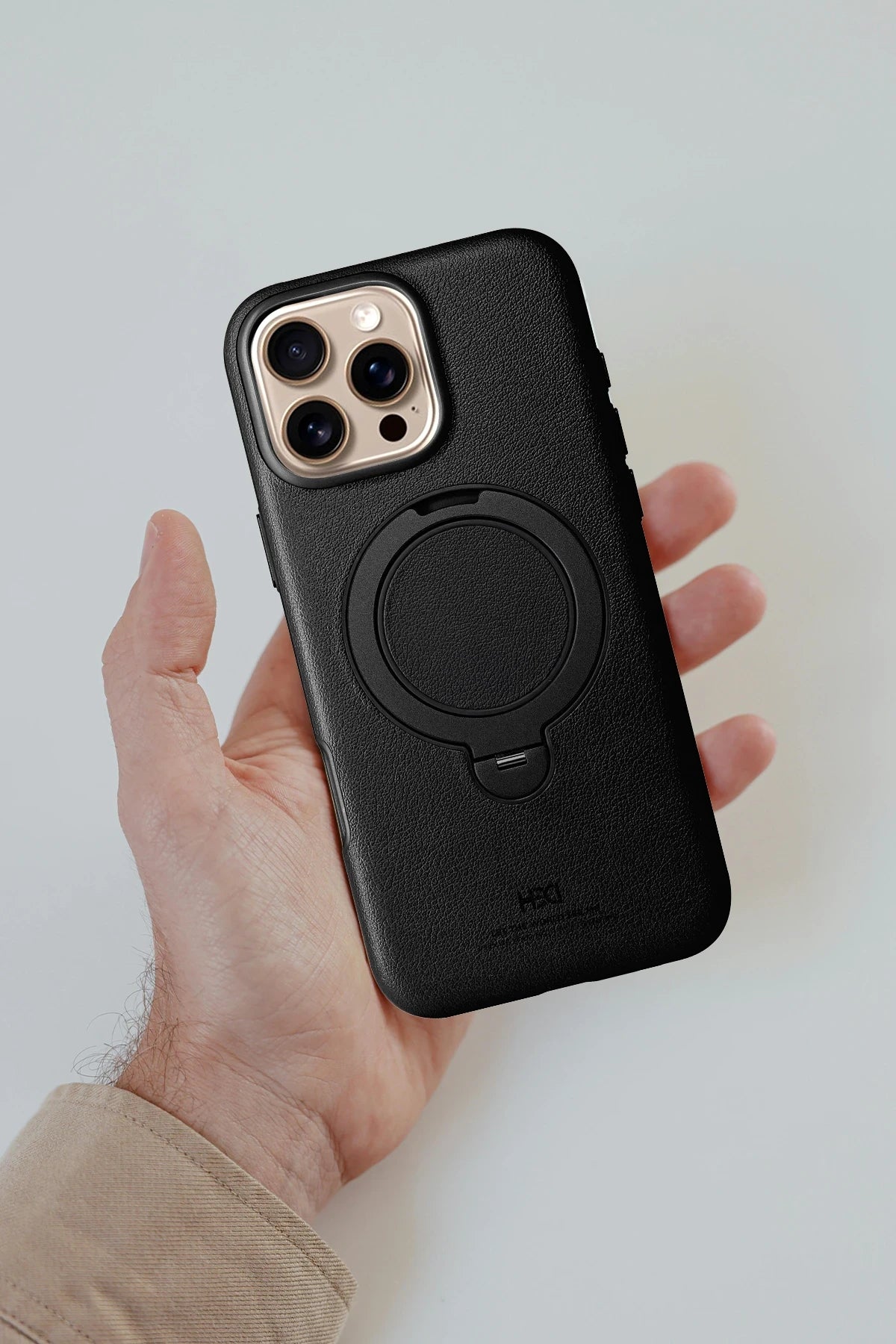 HDD iPhone 14 Pro Max Vapor Deri Magsafe Standlı Telefon Kılıfı