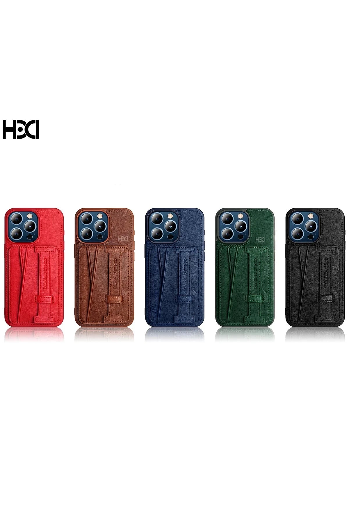 HDD Apple iPhone 15 Pro Kılıf HD Deri Kartvizitli Telefon Kılıfı