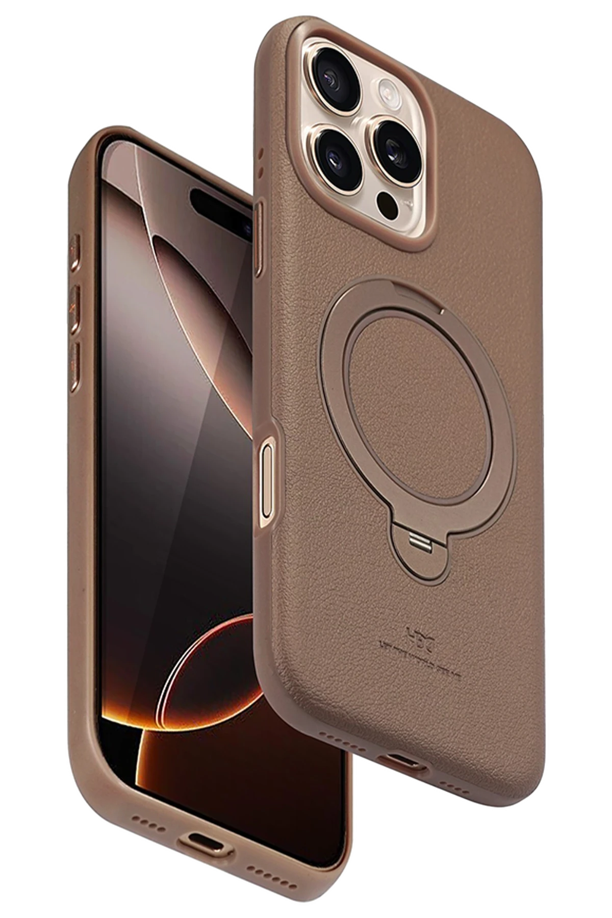 HDD iPhone 16 Pro Vapor Deri Magsafe Standlı Telefon Kılıfı