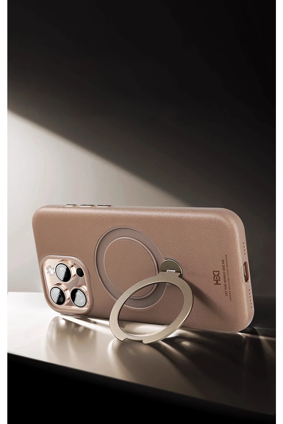 HDD iPhone 16 Pro Vapor Deri Magsafe Standlı Telefon Kılıfı