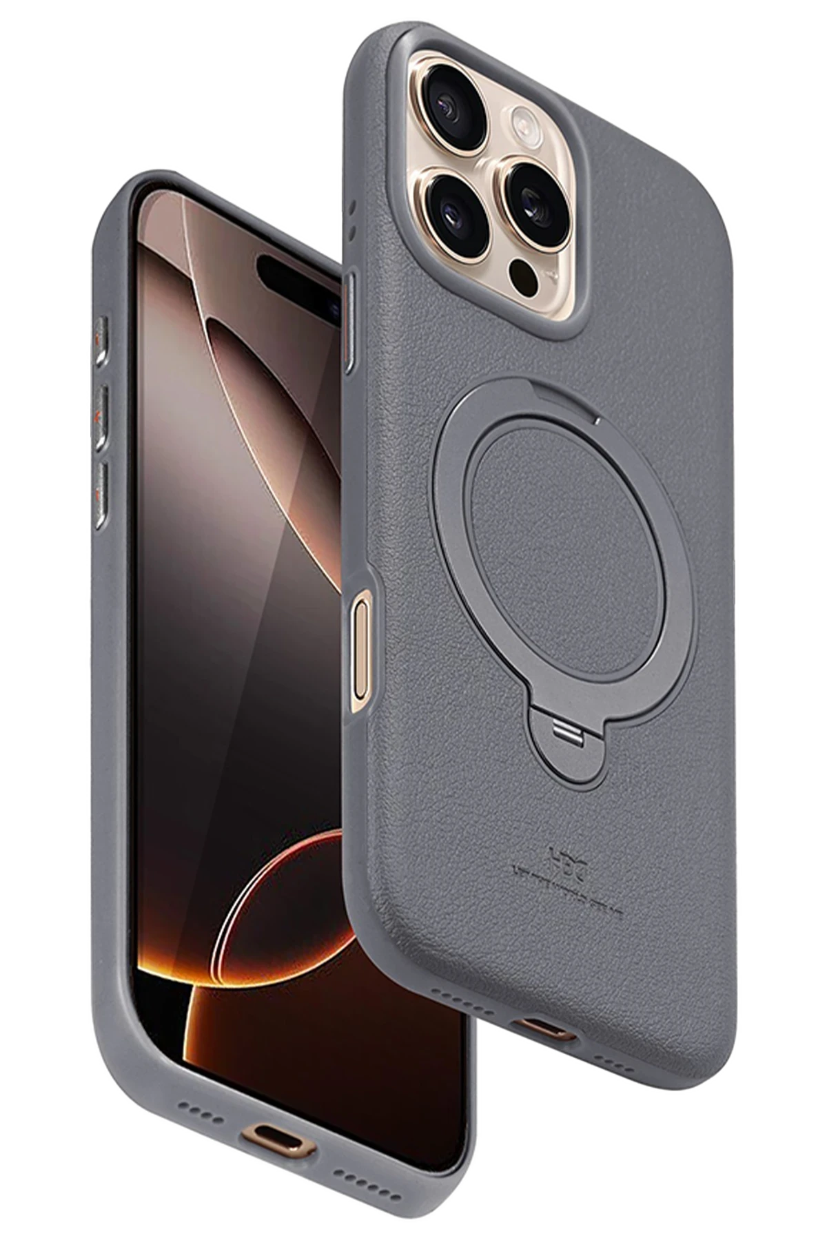 HDD iPhone 16 Pro Vapor Deri Magsafe Standlı Telefon Kılıfı