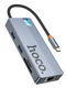 Hoco. HB52 Wow 8in1 100W PD 100 Mbps Ethernet 4K Hub Dönüştürücü