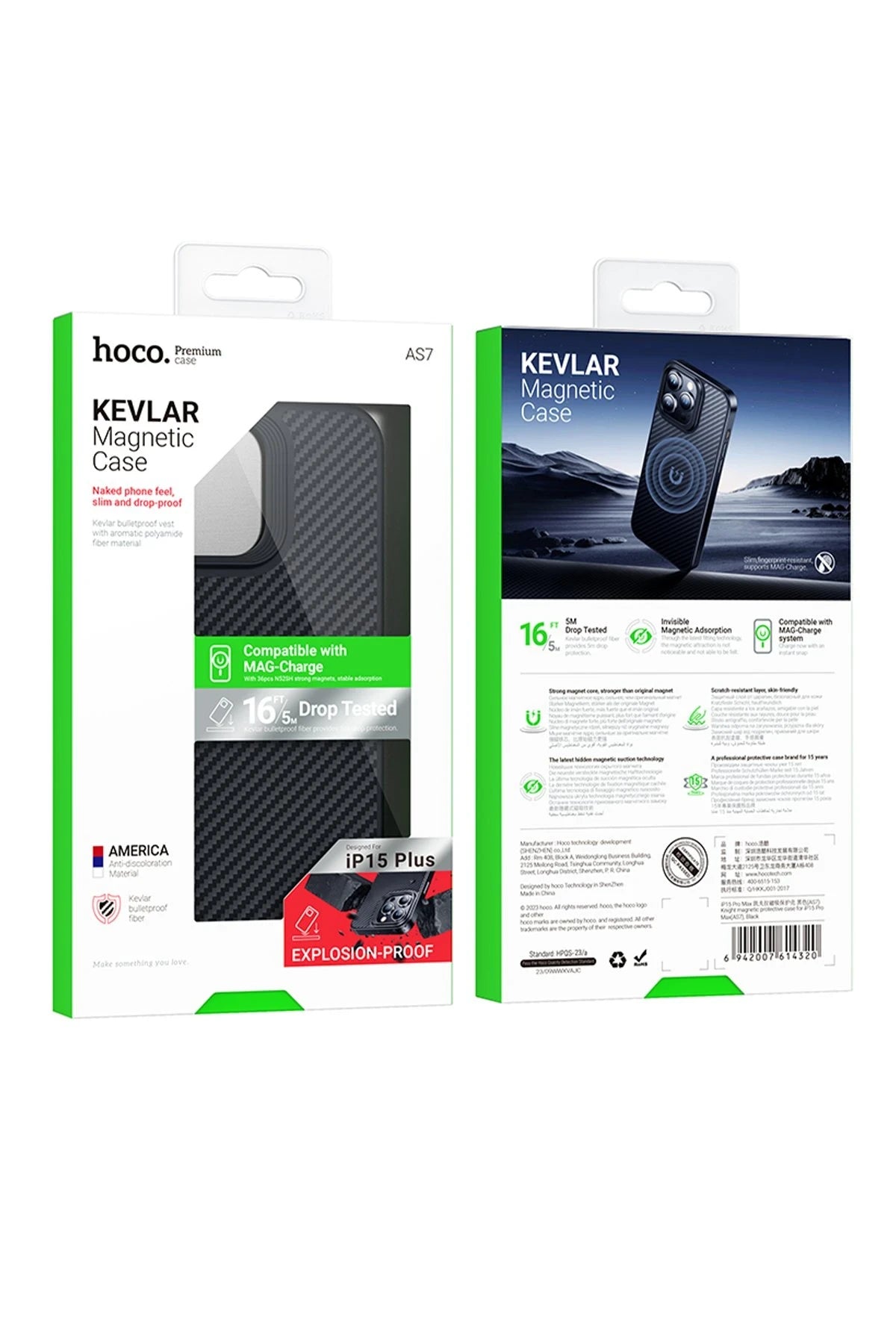Hoco. iPhone 15 Knight Kevlar Magsafe Telefon Kılıfı