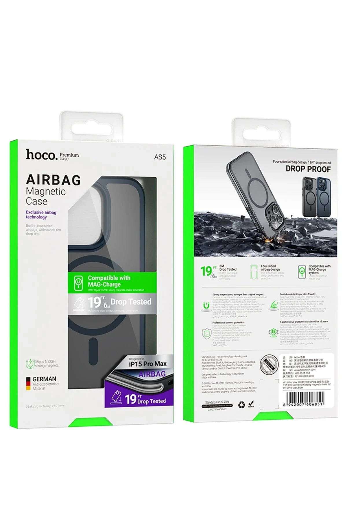 Hoco. iPhone 15 Pro Anti Fall Airbag Magsafe Telefon Kılıfı