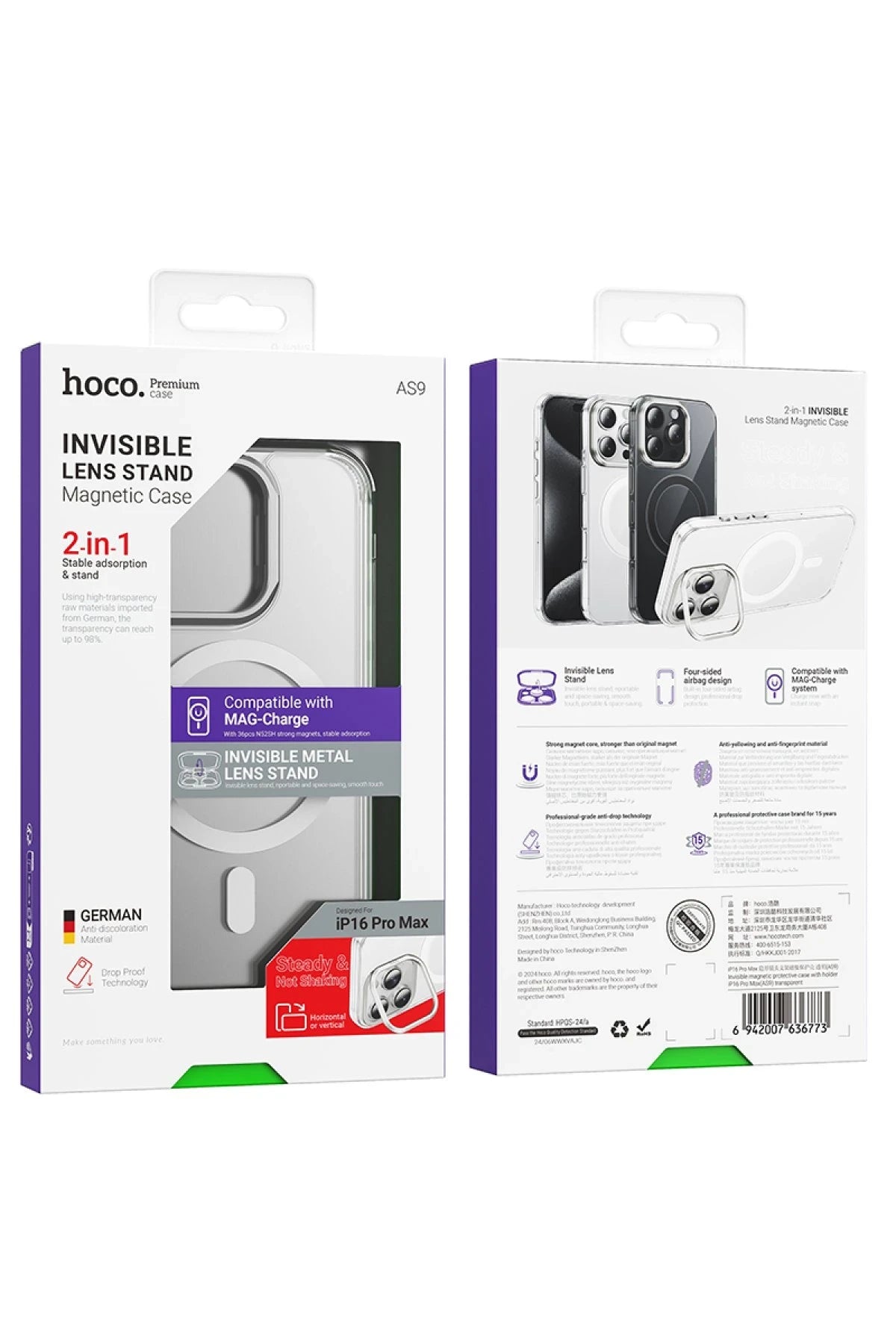 Hoco. iPhone 16 Pro Invisible Magsafe Telefon Kılıfı
