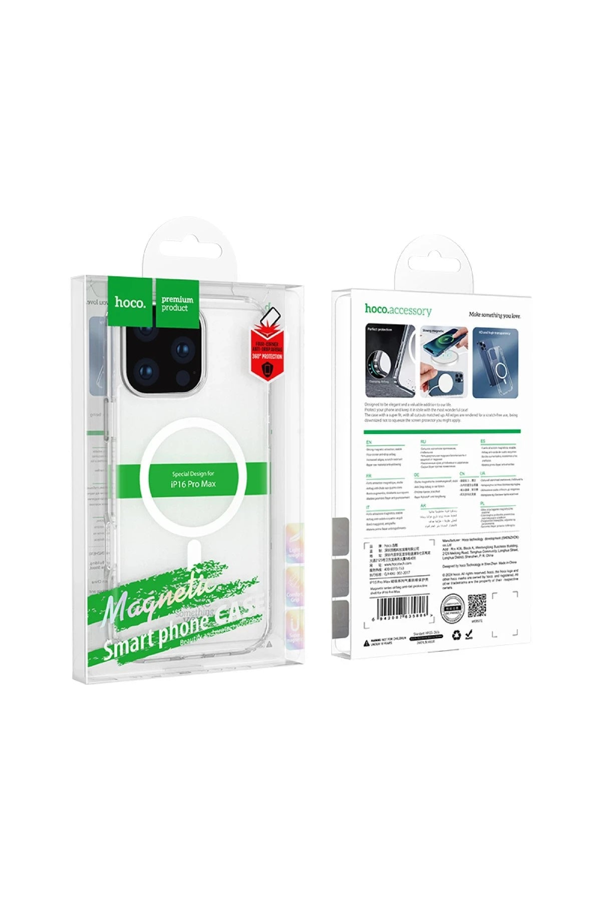 Hoco. iPhone 16 Pro Max Anti Fall Airbag Magsafe Telefon Kılıfı