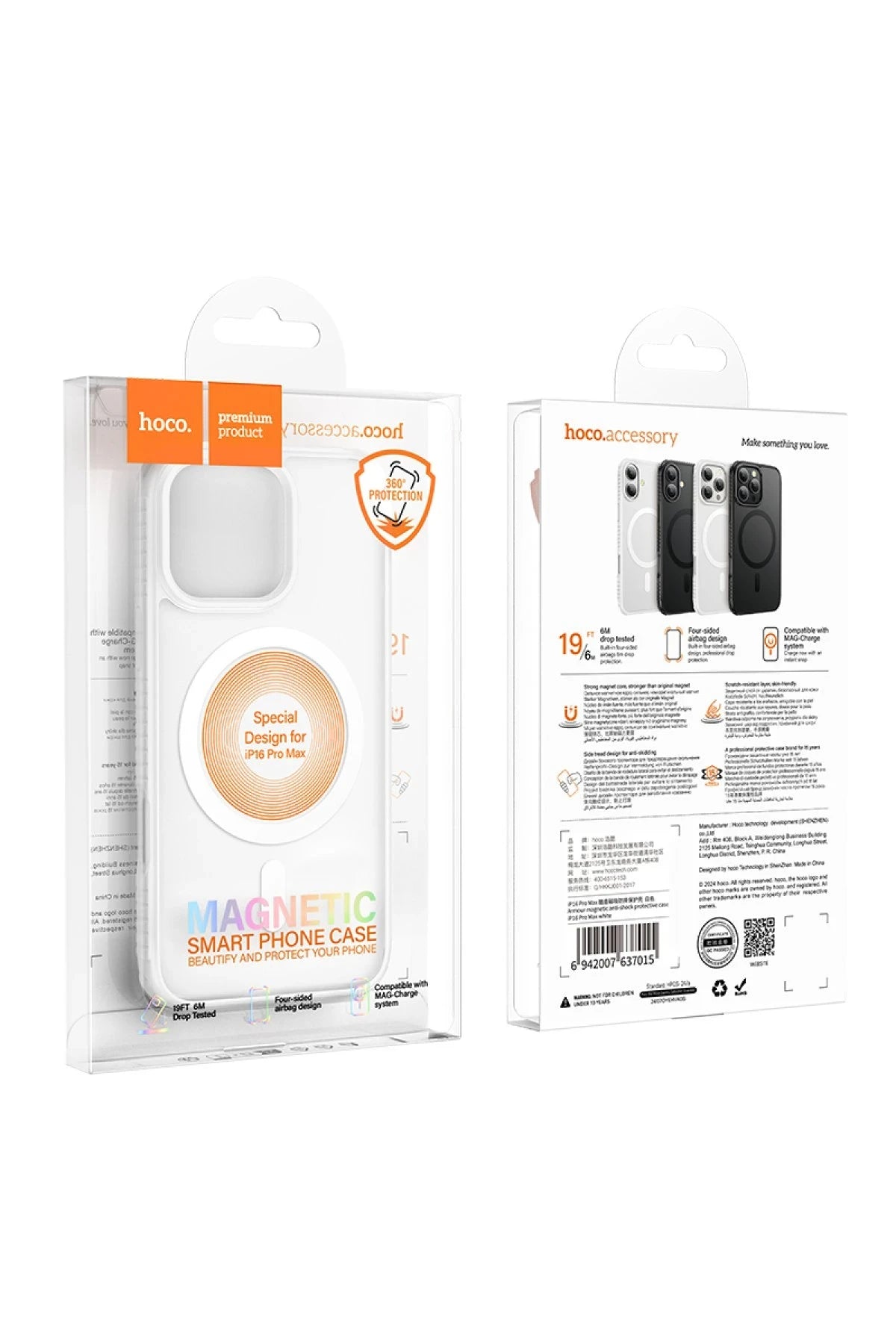 Hoco. iPhone 16 Pro Max Armour Antishock Protective Magsafe Telefon Kılıfı