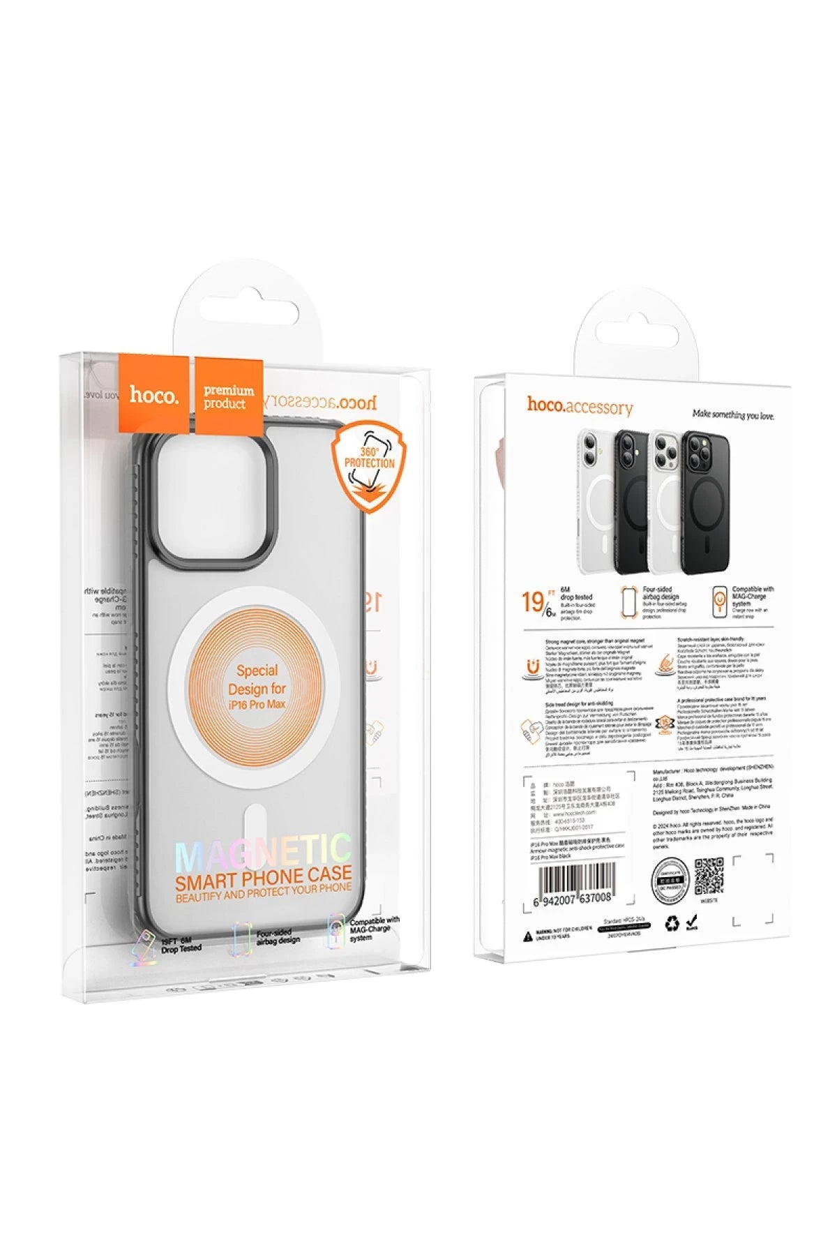 Hoco. iPhone 16 Pro Max Armour Antishock Protective Magsafe Telefon Kılıfı