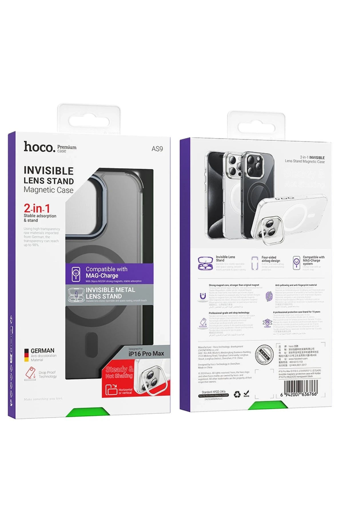 Hoco. iPhone 16 Pro Max Invisible Magsafe Telefon Kılıfı