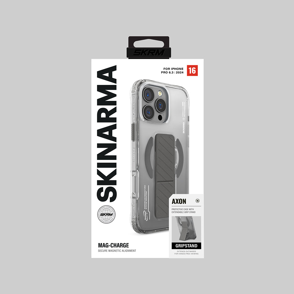 Skinarma Axon iPhone 16 Pro M-safe Teknoloji Desenli Standlı Kılıf
