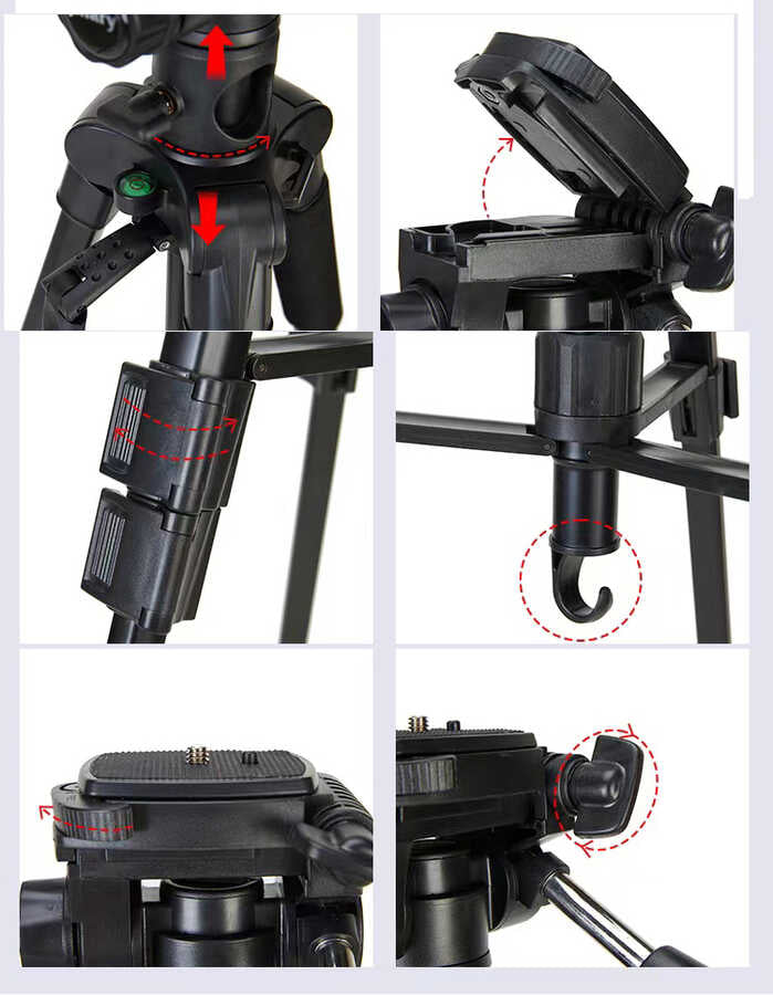 Jmary KP2274 Yatay Dikey 360 Derece Fonksiyonel Tripod 167cm - 8