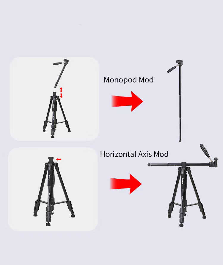 Jmary KP2274 Yatay Dikey 360 Derece Fonksiyonel Tripod 167cm - 9