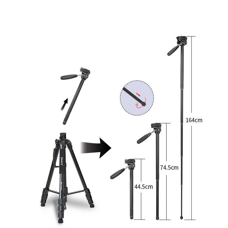 Jmary KP2294 Yatay-Dikey 360 Derece Fonksiyonel Profesyonel Tripod 179 cm - 5