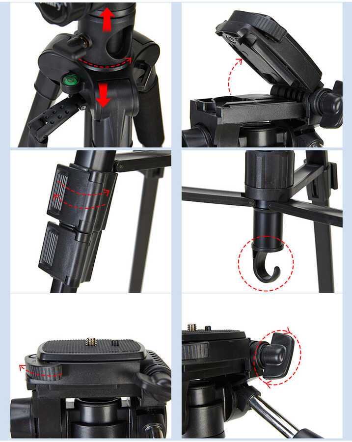 Jmary KP2294 Yatay-Dikey 360 Derece Fonksiyonel Profesyonel Tripod 179 cm - 7