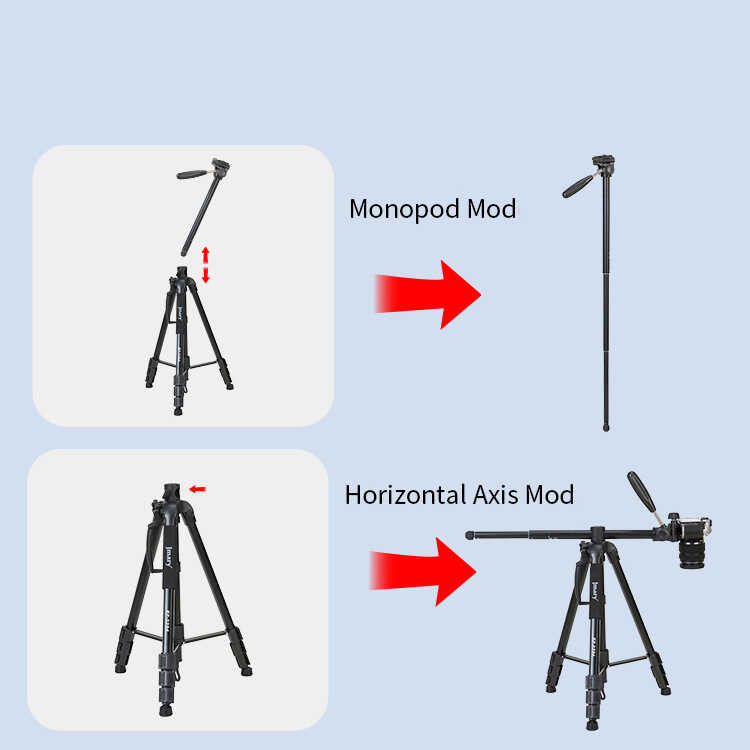Jmary KP2294 Yatay-Dikey 360 Derece Fonksiyonel Profesyonel Tripod 179 cm - 10