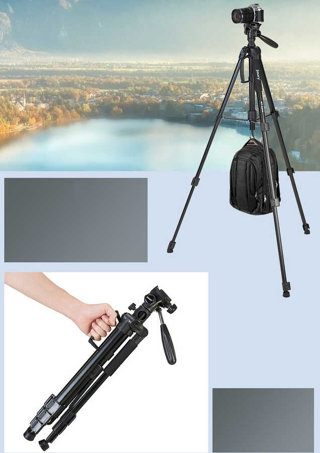 Jmary KP2294 Yatay-Dikey 360 Derece Fonksiyonel Profesyonel Tripod 179 cm - 12