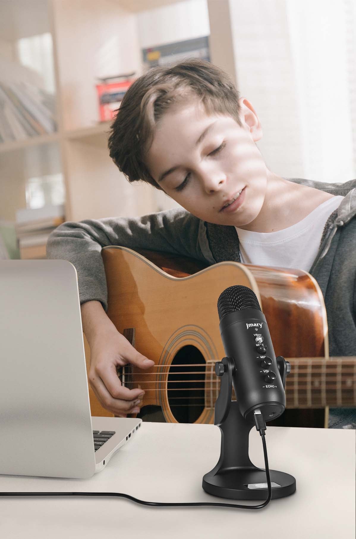 Jmary MC-PW8 Gürültü Önleyici Anti-Şok Teknoloji Tak Çalıştır Ekolu Stüdyo Mikrofon