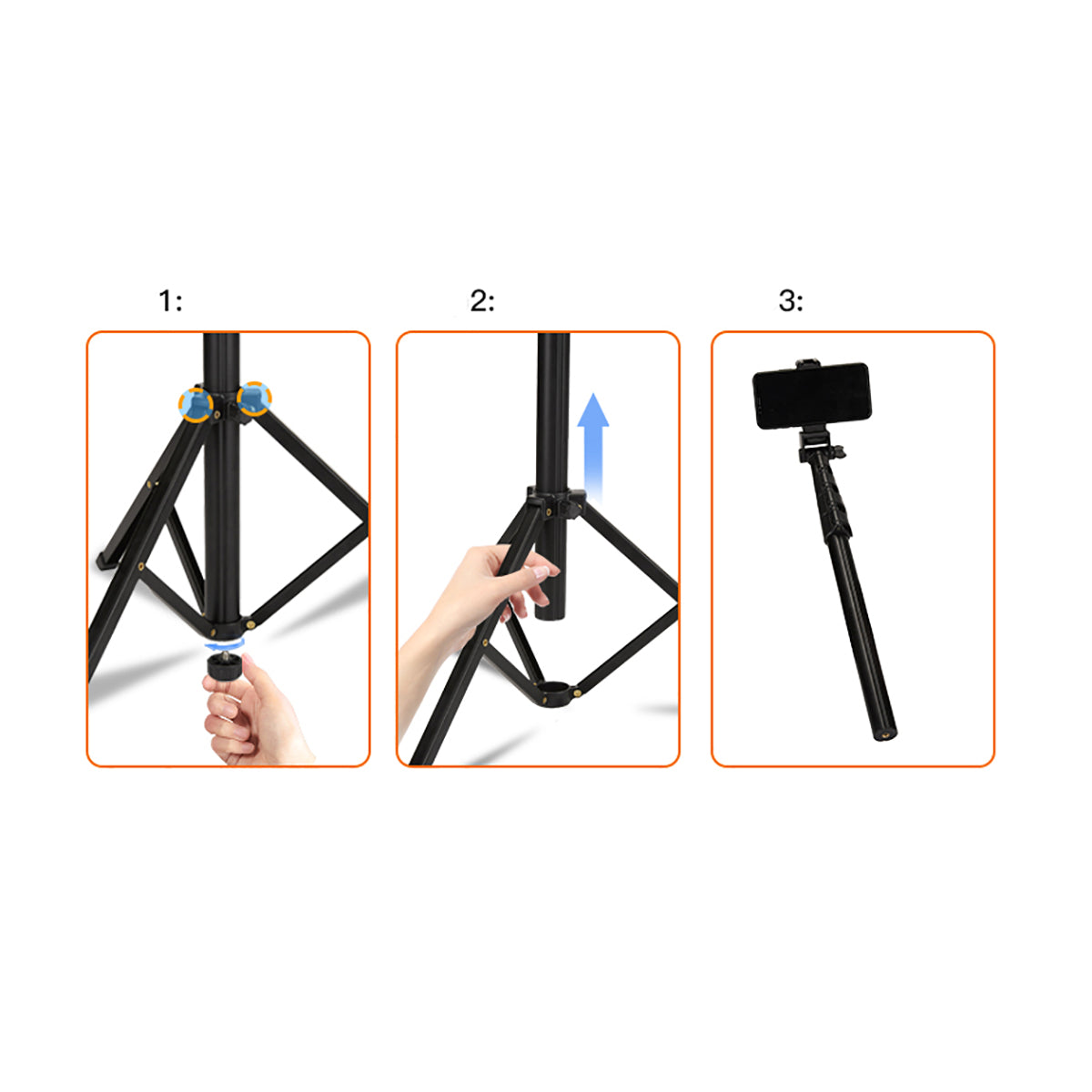 Jmary MT-39 5 Kademeli 153cm Fonksiyonel 2 in 1 Monopod 360 Derece Dönebilen Başlıklı Tripod - 3