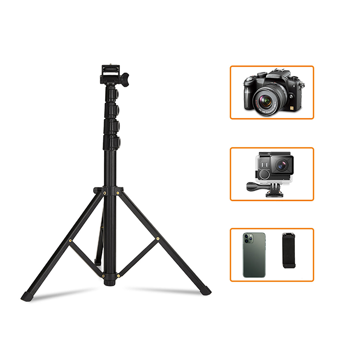 Jmary MT-39 5 Kademeli 153cm Fonksiyonel 2 in 1 Monopod 360 Derece Dönebilen Başlıklı Tripod - 4