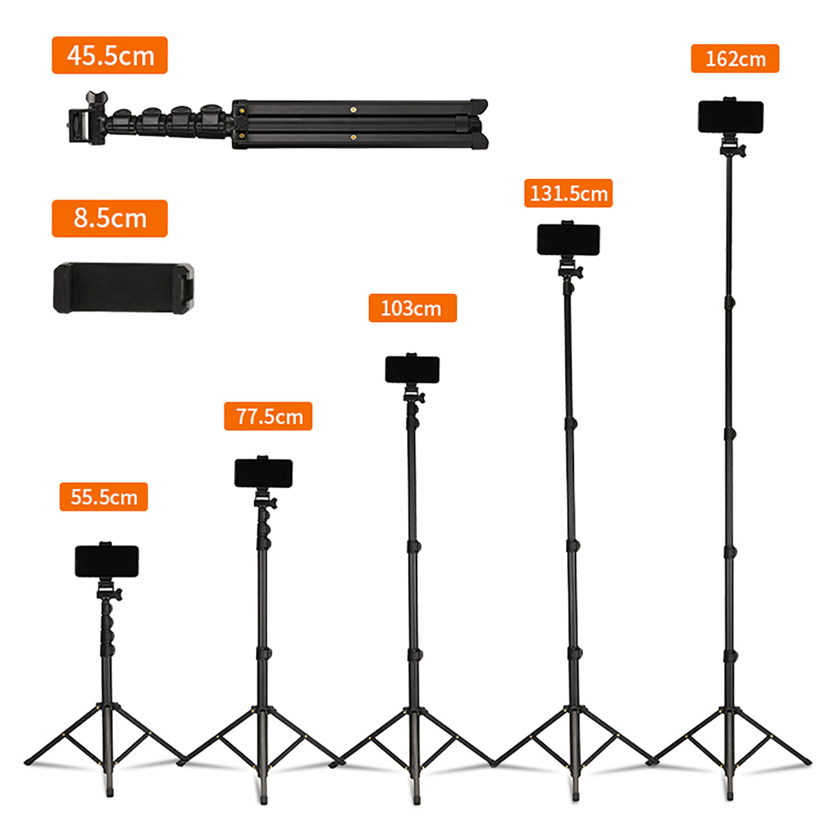 Jmary MT-39 5 Kademeli 153cm Fonksiyonel 2 in 1 Monopod 360 Derece Dönebilen Başlıklı Tripod - 5