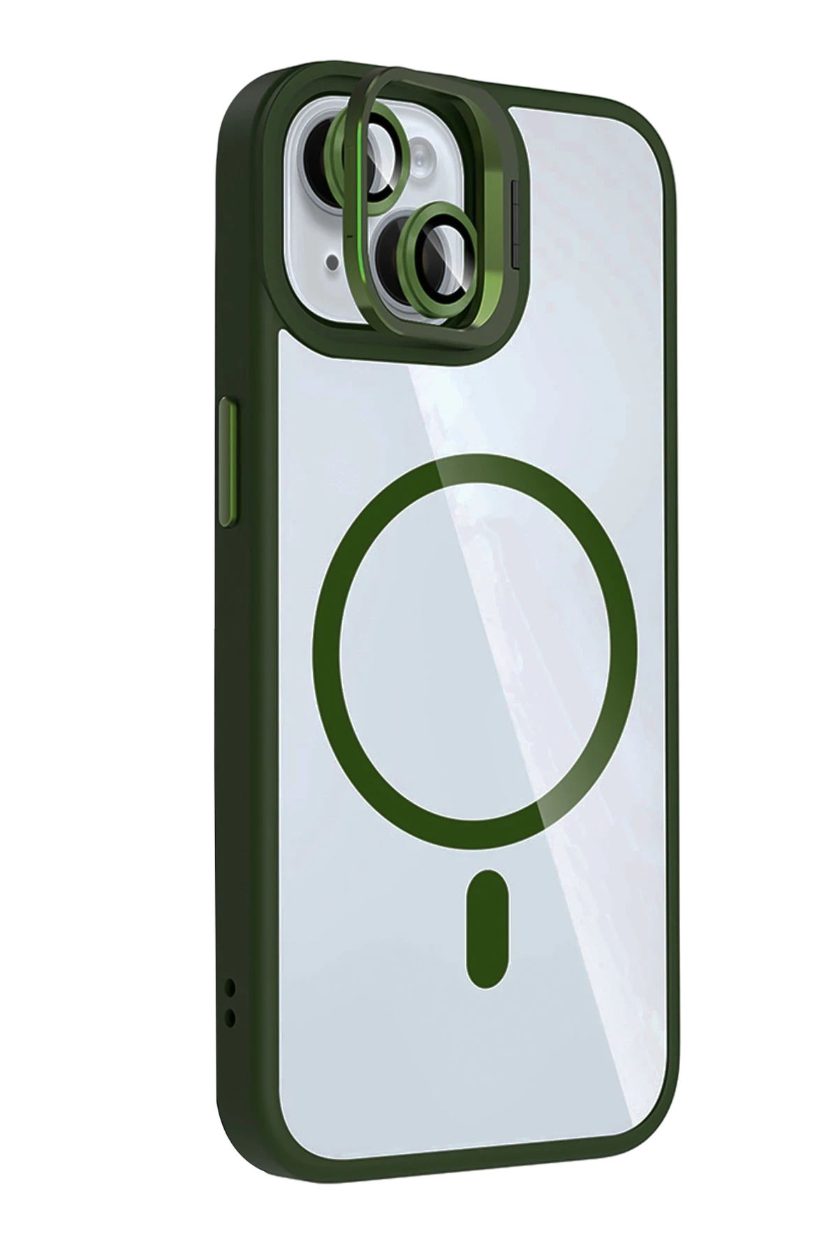 Joko Apple iPhone 15 Remim Lensli Magsafe Standlı Telefon Kılıfı